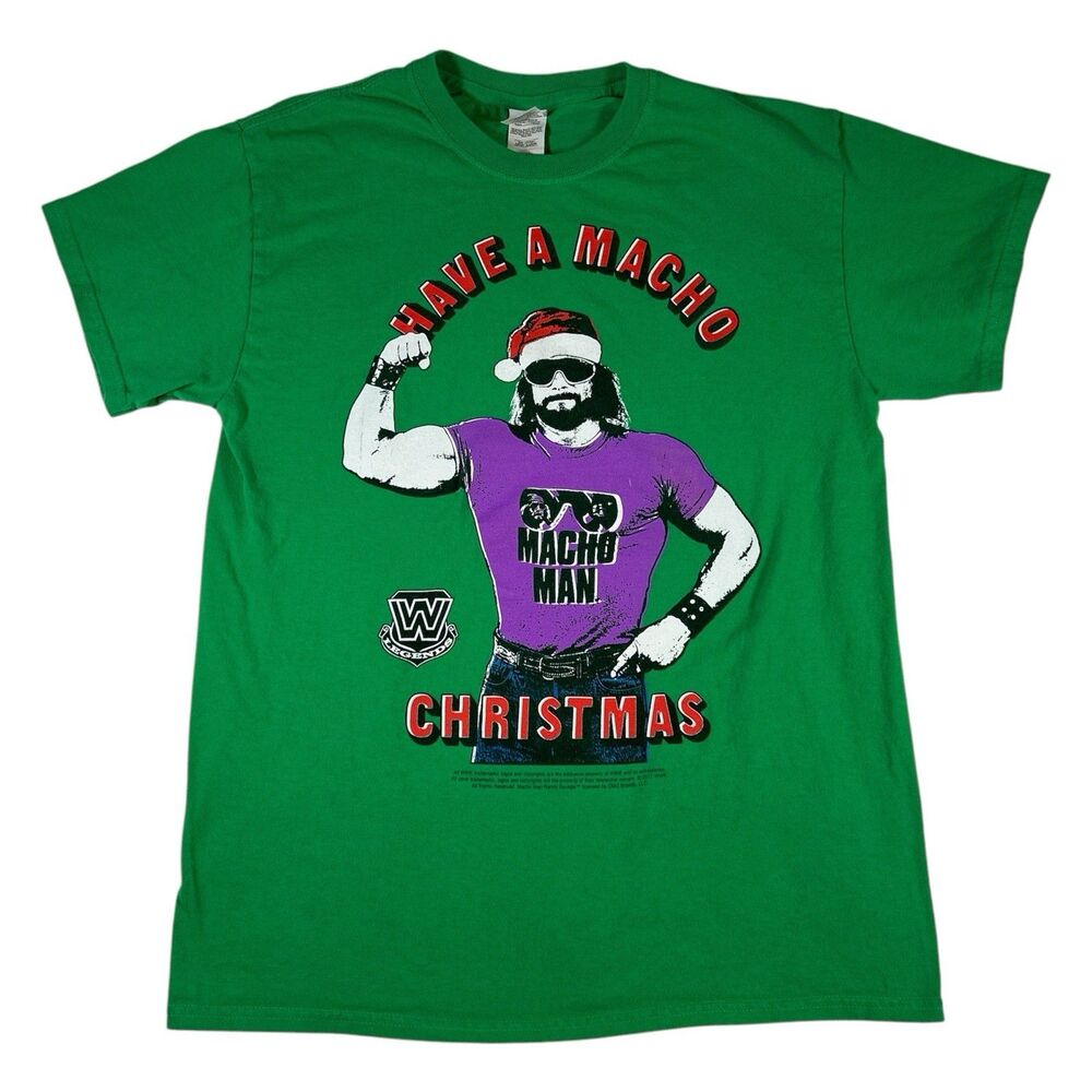Macho Man Randy Savage T Shirt “Have A Macho Christmas” WWE WWF Mens Size Medium